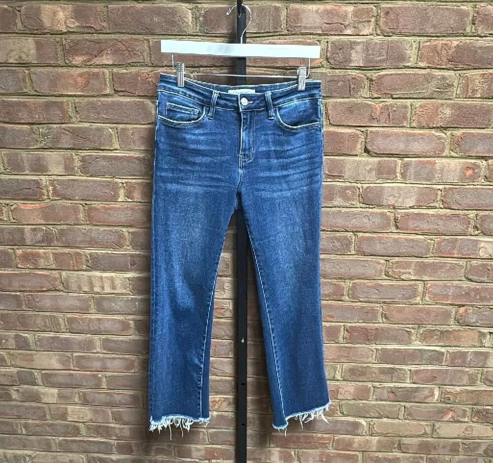 Lovervet Women’s Stretch Raw Hem Ankle Jean Sz 27 NEW